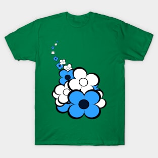 Blue and White Flowers T-Shirt